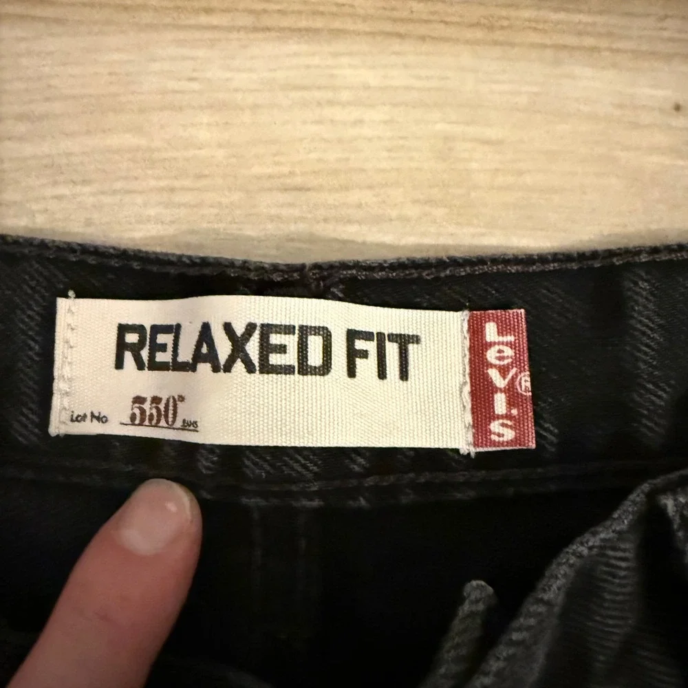 Vintage Levi's 550 Black Jeans Mens 36x36 Relaxed Fit Tapered 2008 Mexico Y2K